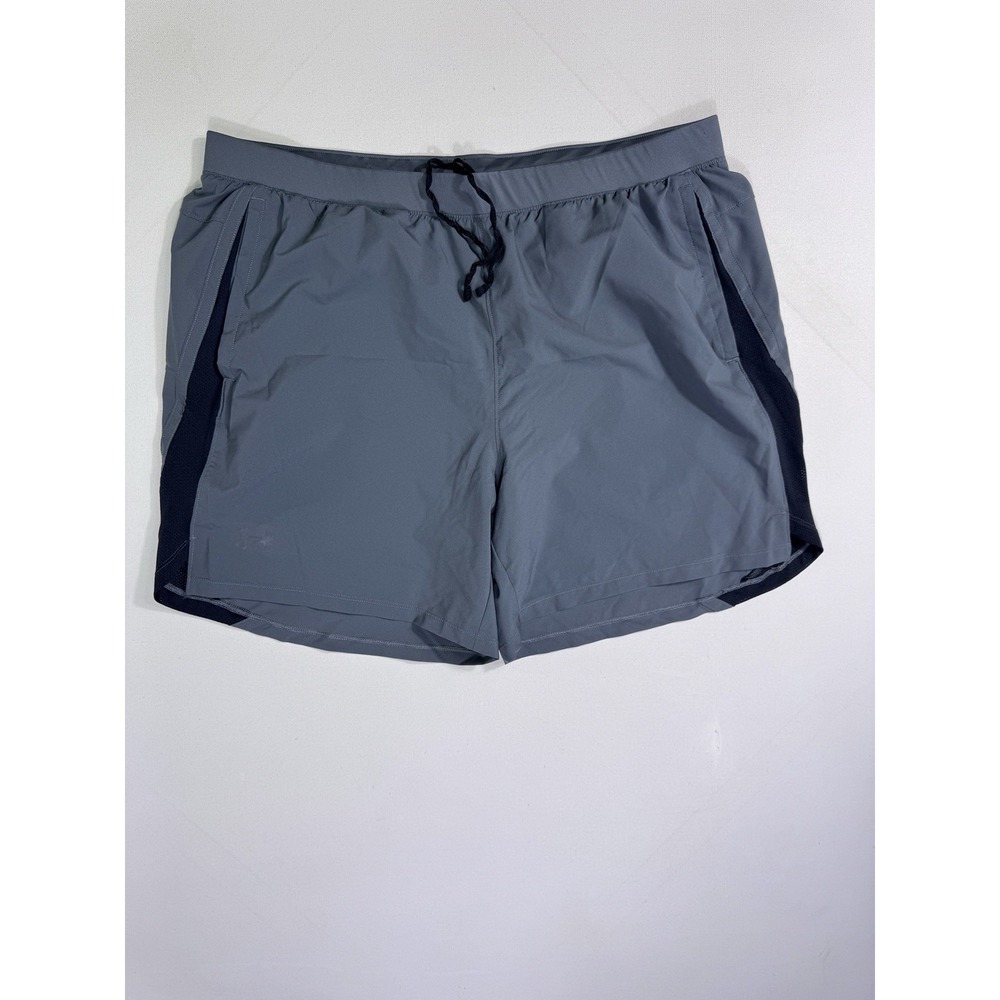 Under Armour Launch 7" Running Shorts Mens 2XL Gray Lined Athletic 1361493 Gym